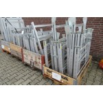Pootondersteuning Aluminium, werkbreedte 86 cm. Used.